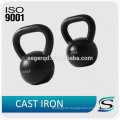 Black painted cast iron kettlebell 15kg